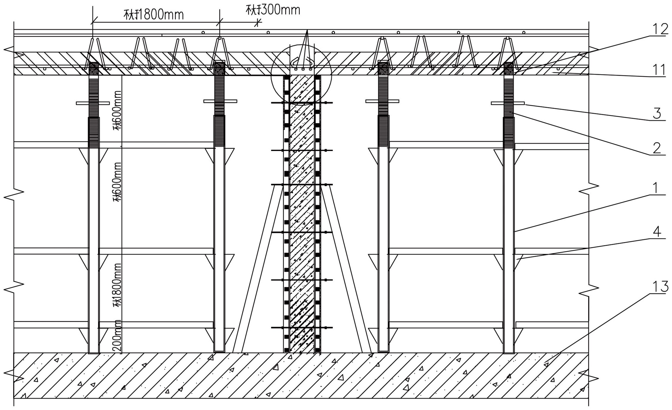 无模板木方的体系的pc叠合板支撑装置及其施工方法
