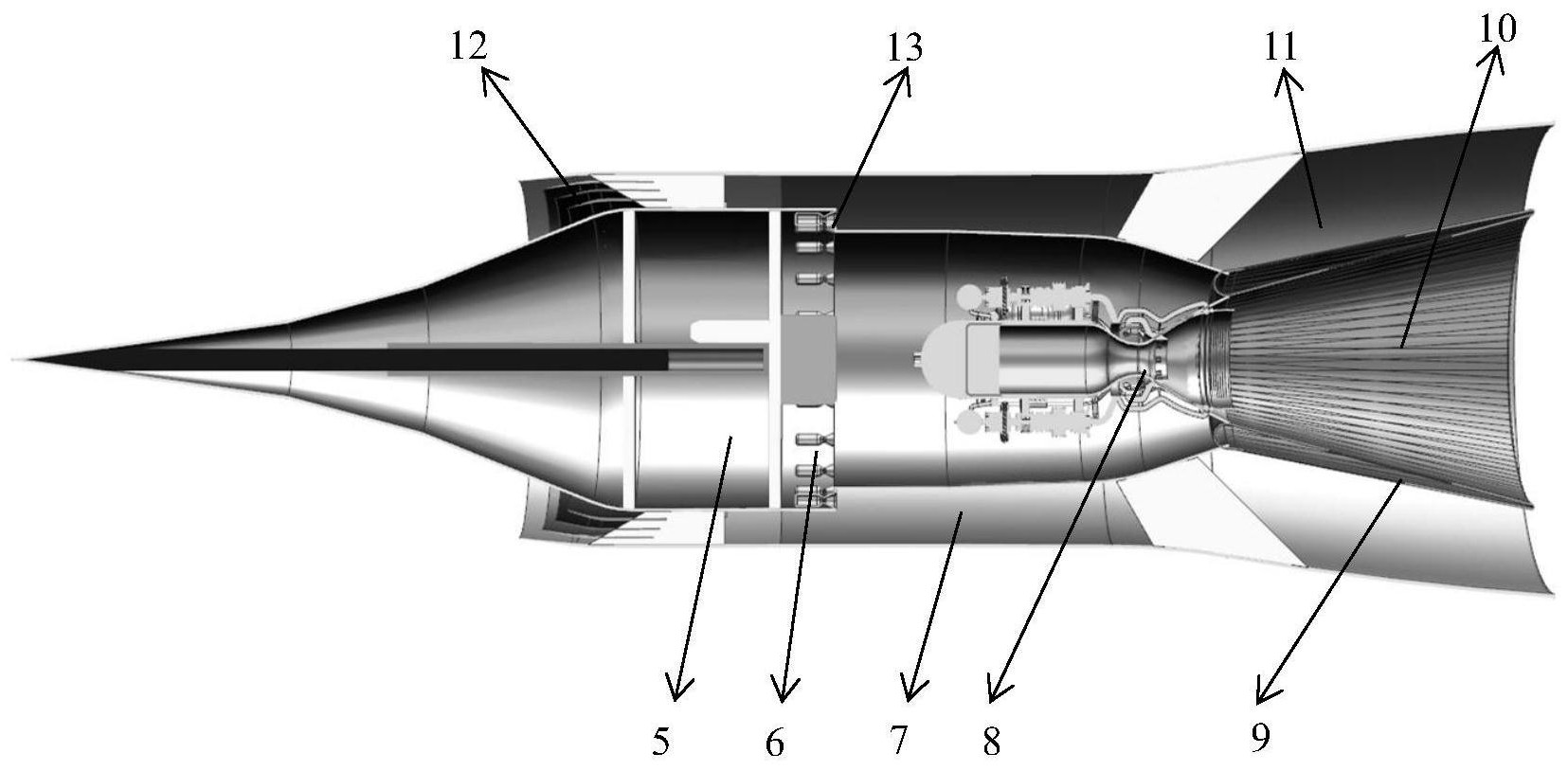 一种火箭基爆震冲压组合循环发动机及其使用方法和应用