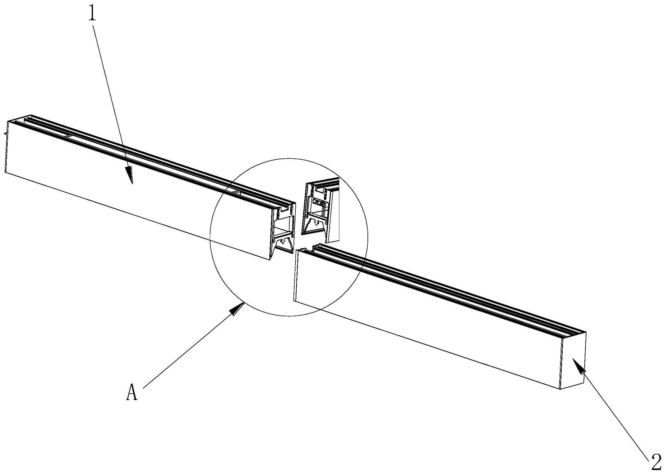 公端盖,电源支架,锁头,灯板,锁扣,灯罩,电源,电源连接线和支撑架结构