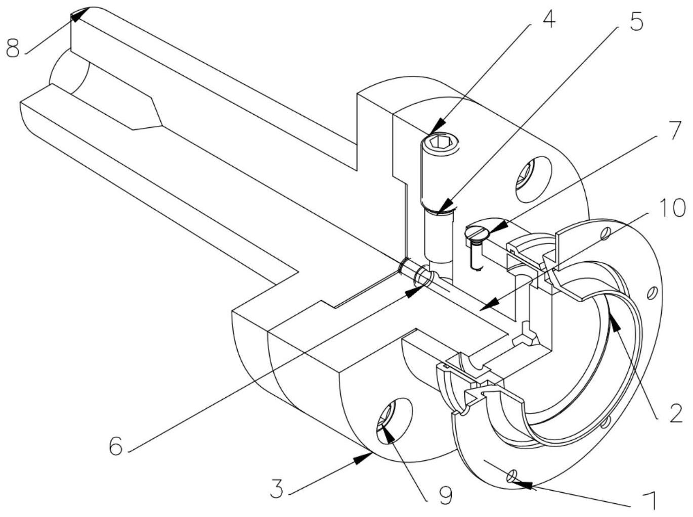 一种涡轮轴承座在车床上的精镗孔夹具