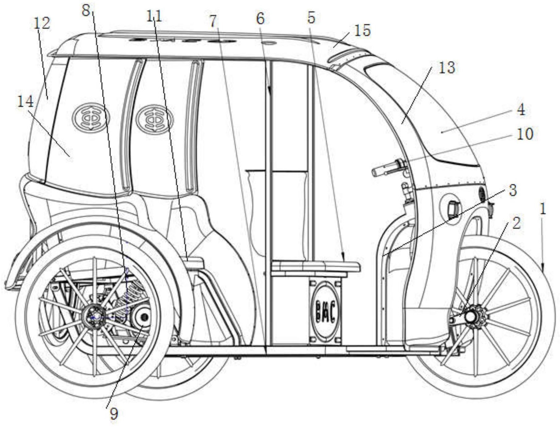 三轮车结构图解名称图片