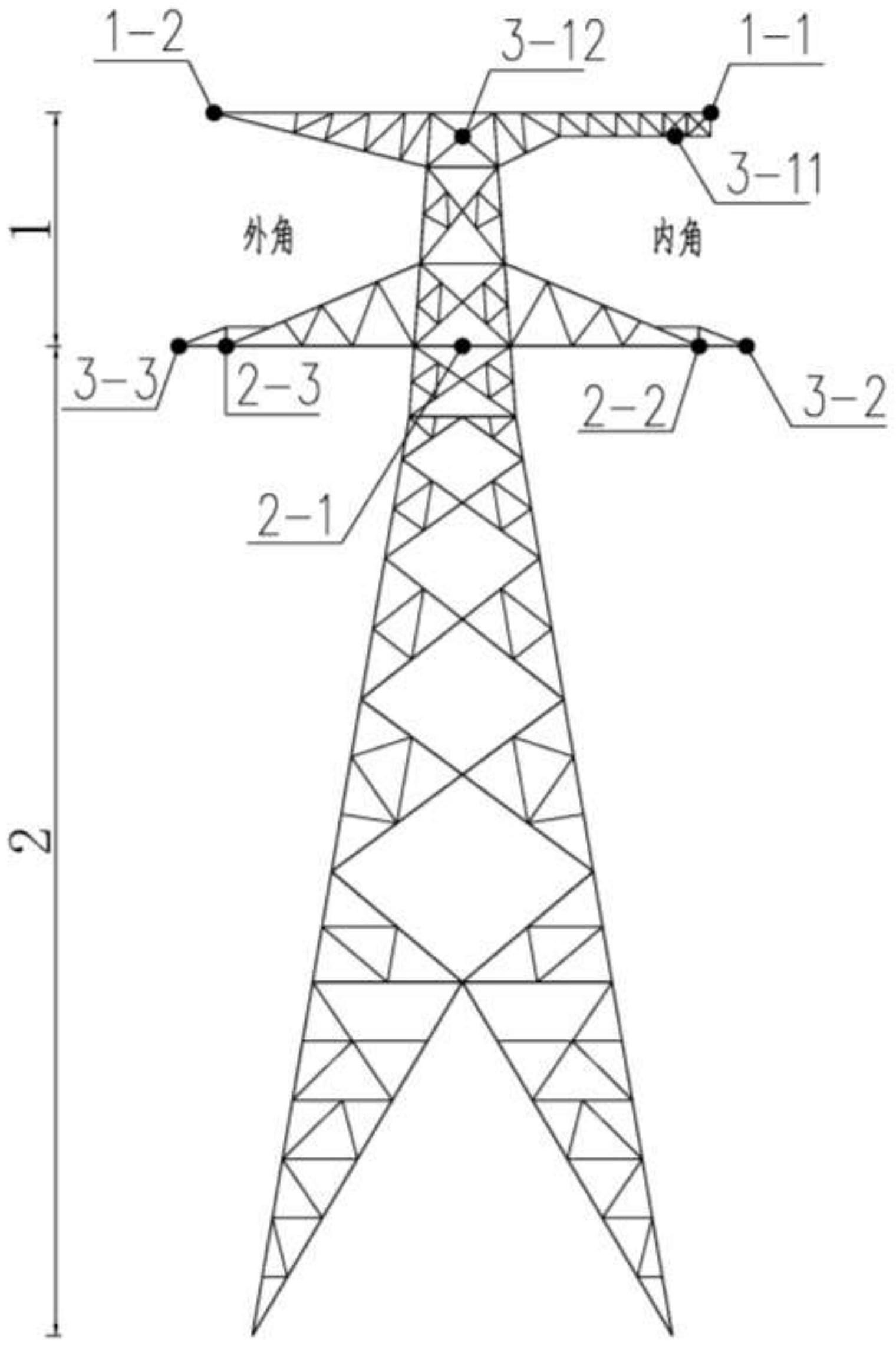 一种500kv单回干字型钻越耐张塔