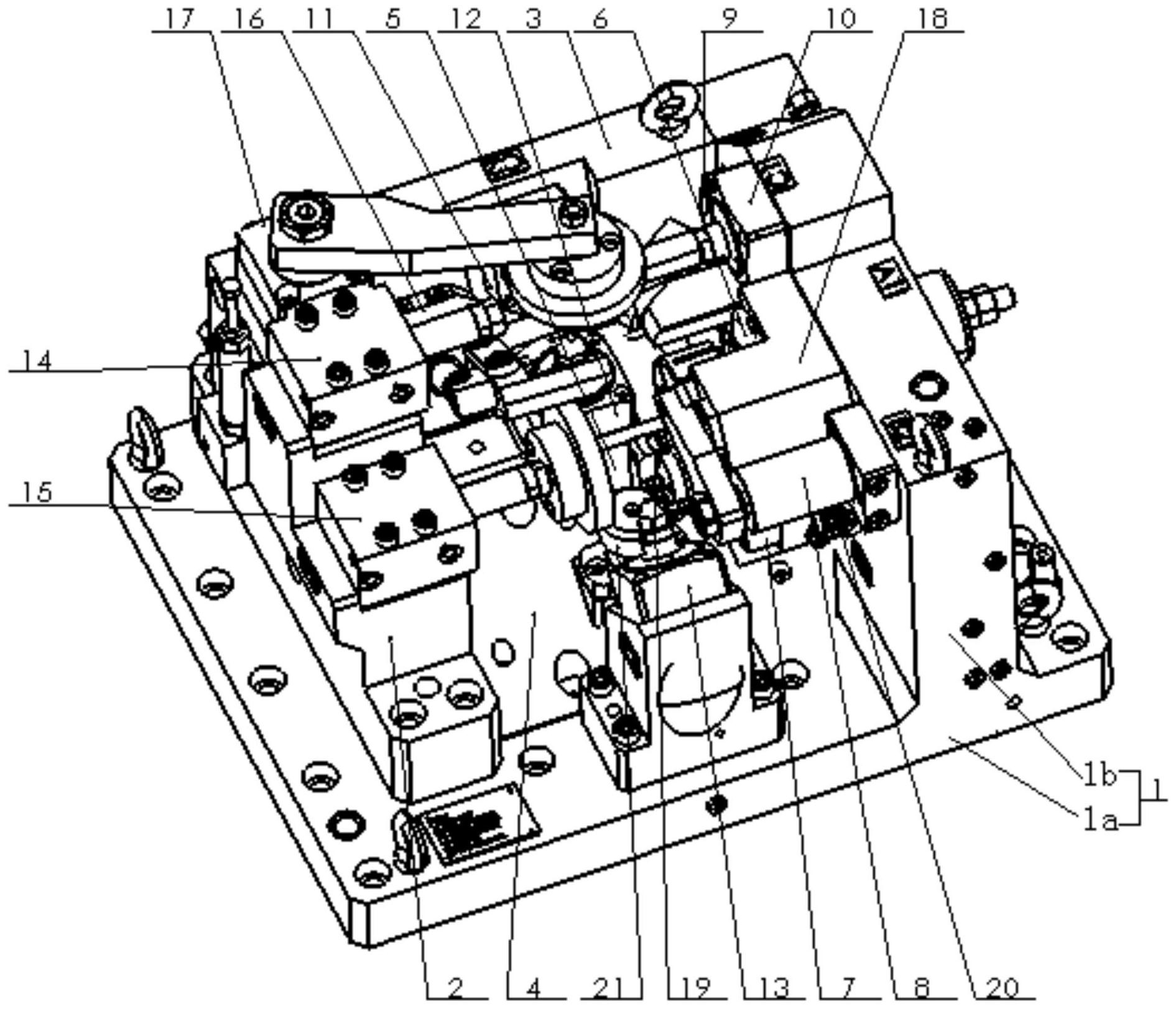 旋转定位基准可在线调整的涡轮增压器壳体机加工夹具