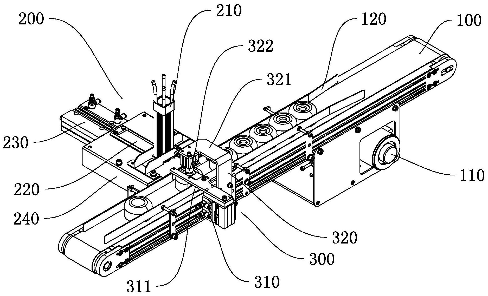 垂直堆积工件切割机构