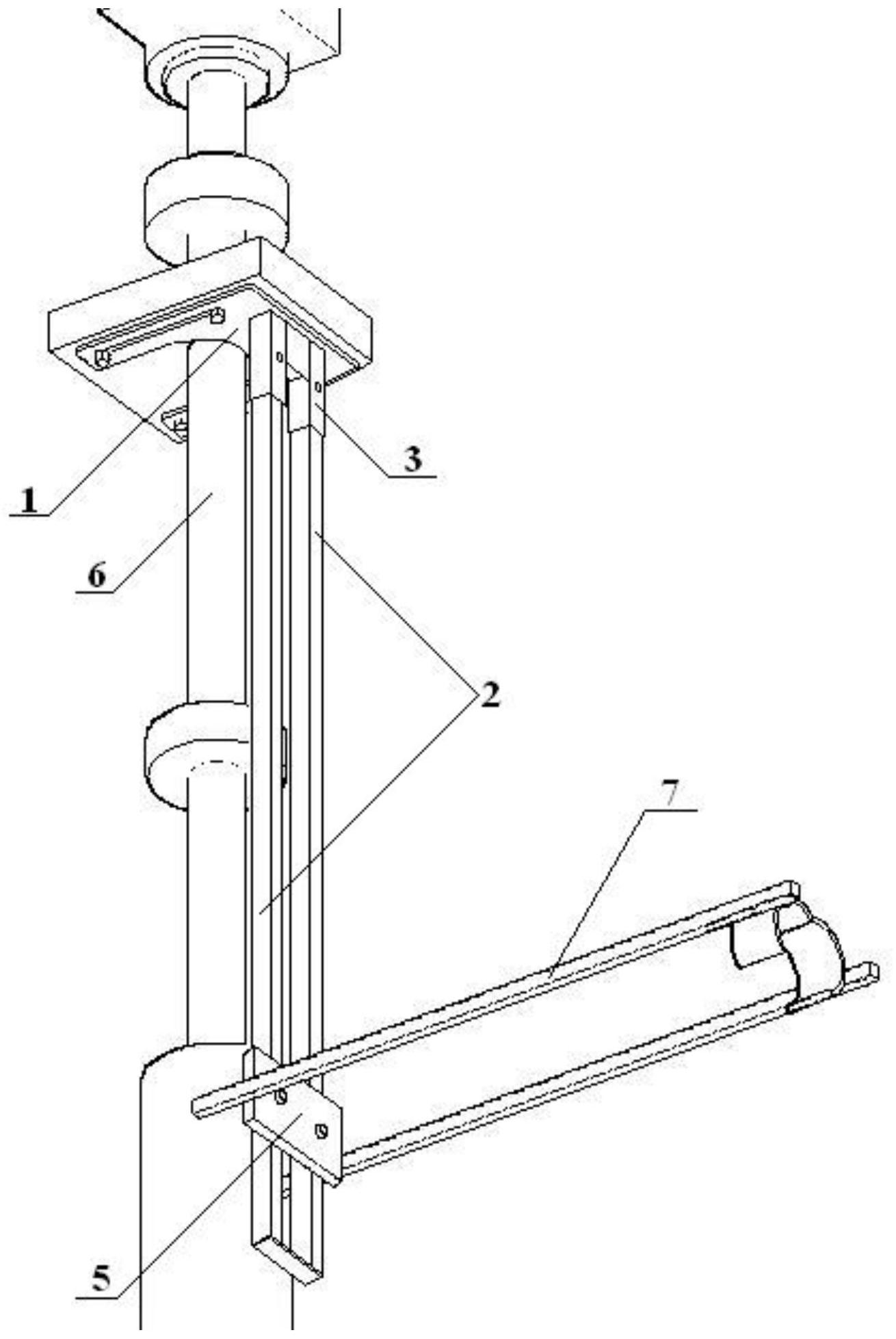 一种顶驱旋转下套管设备防摆臂旋转机构