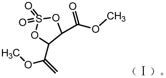 所述d62酒石酸環硫酸二甲酯的結構式如式(Ⅰ)所示:本發明利用d62