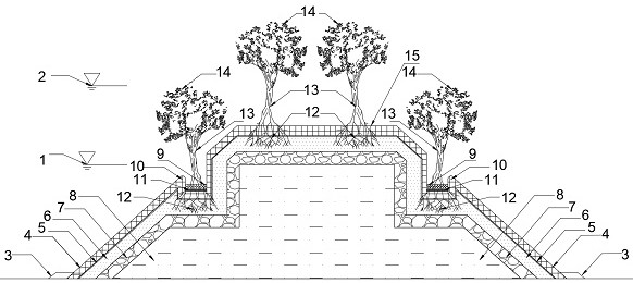 cn112681220a_一种阶梯式跌水消能的红树林生态防波堤及其工作方法在