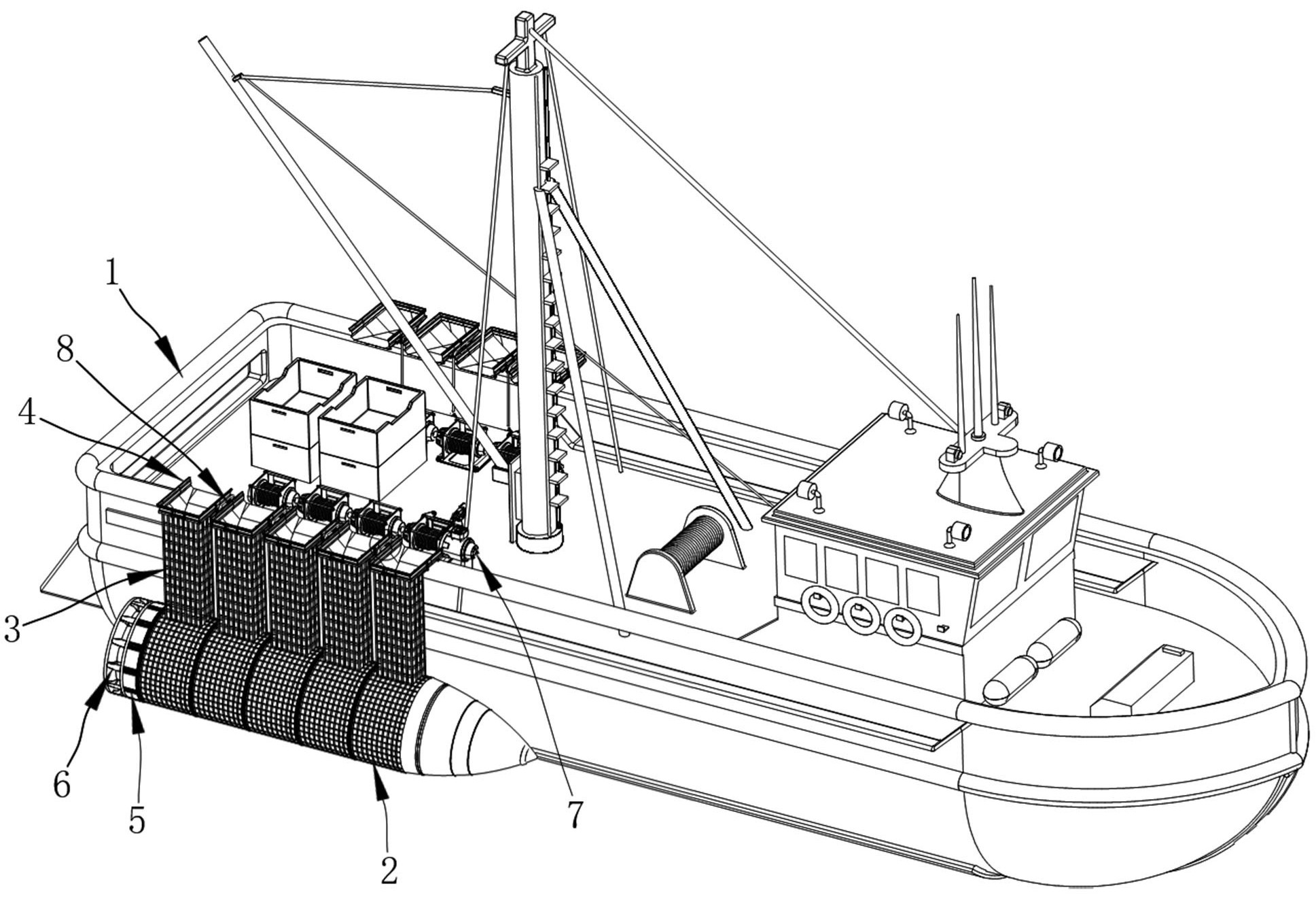 捕鲸船结构图片