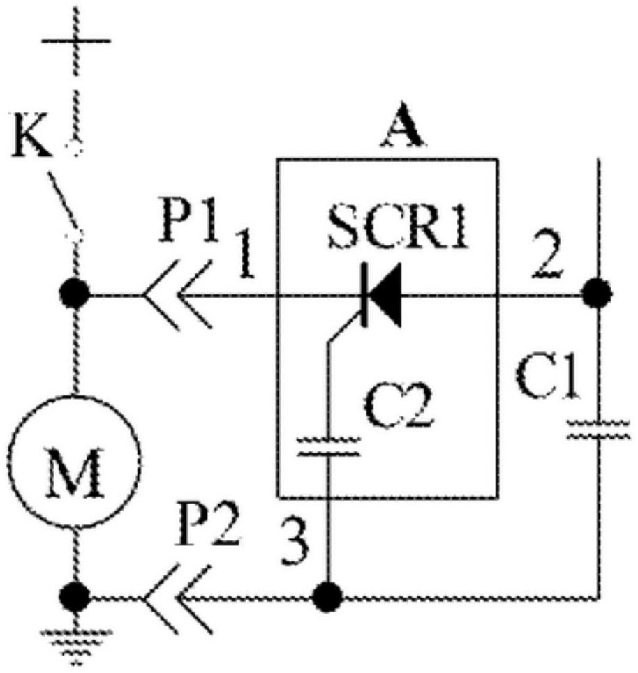 特别是一种适合于对接触器(继电器)等机械开关(k)灭弧的灭弧装置,包括