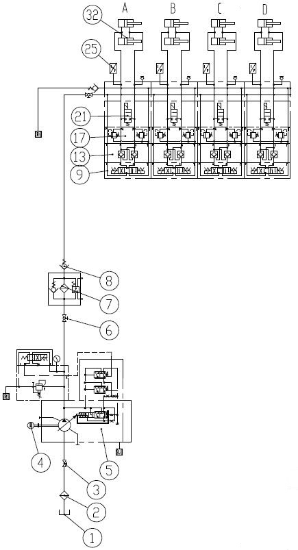 cn112762033a_一種矩形隧道掘進機多模式調向系統及控制方法