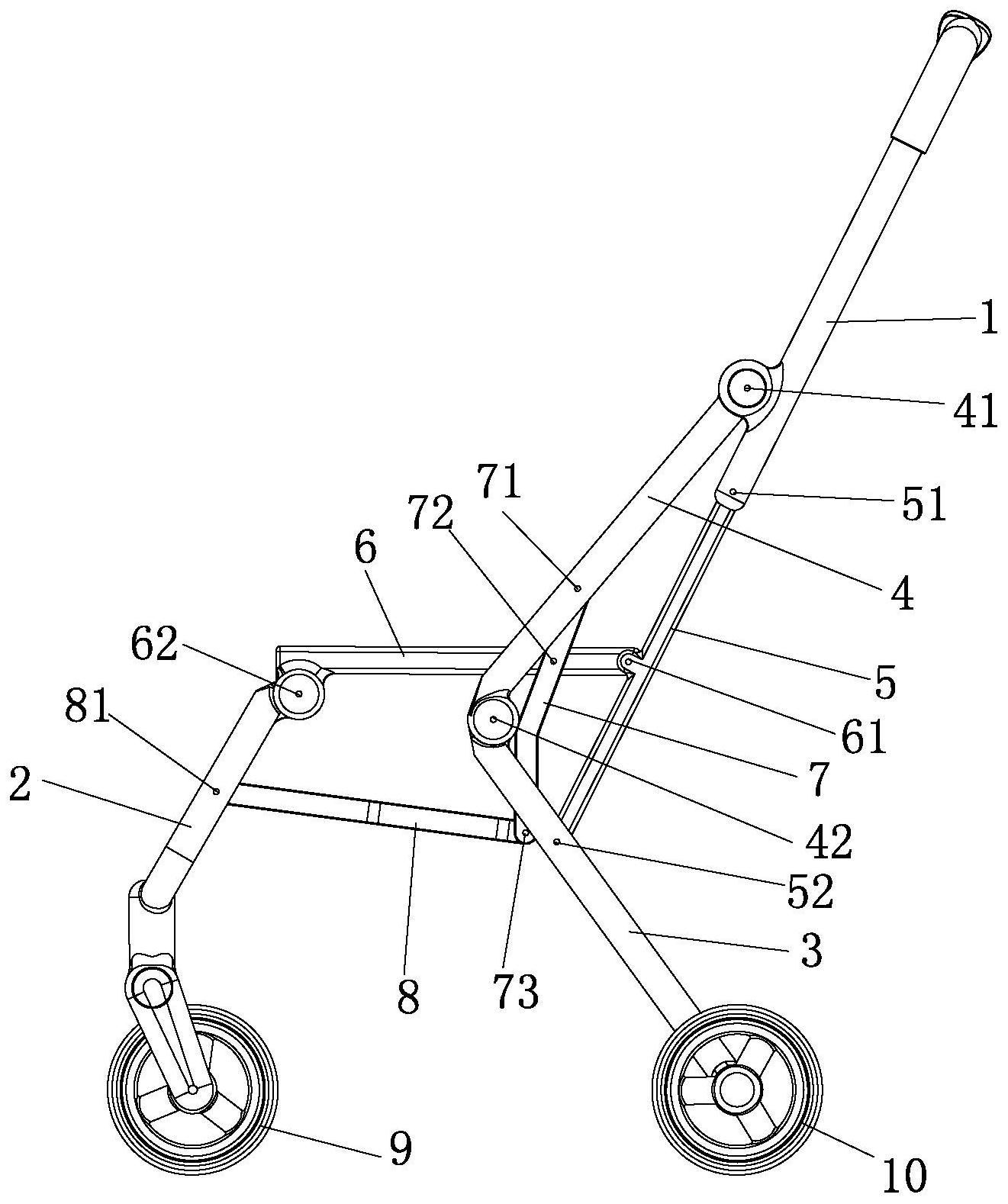 cn112776866a_一种可折叠的童车骨架及设有该骨架的童车