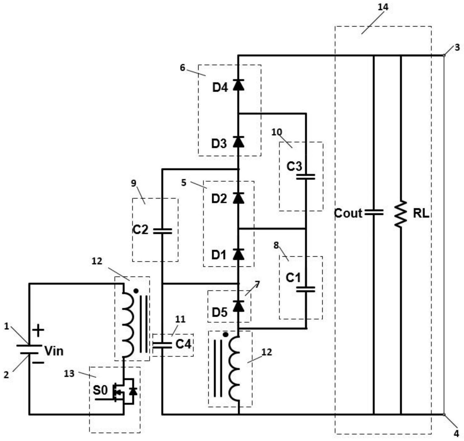 基于开关电容和隔离变压器的混合型高增益直流变换器