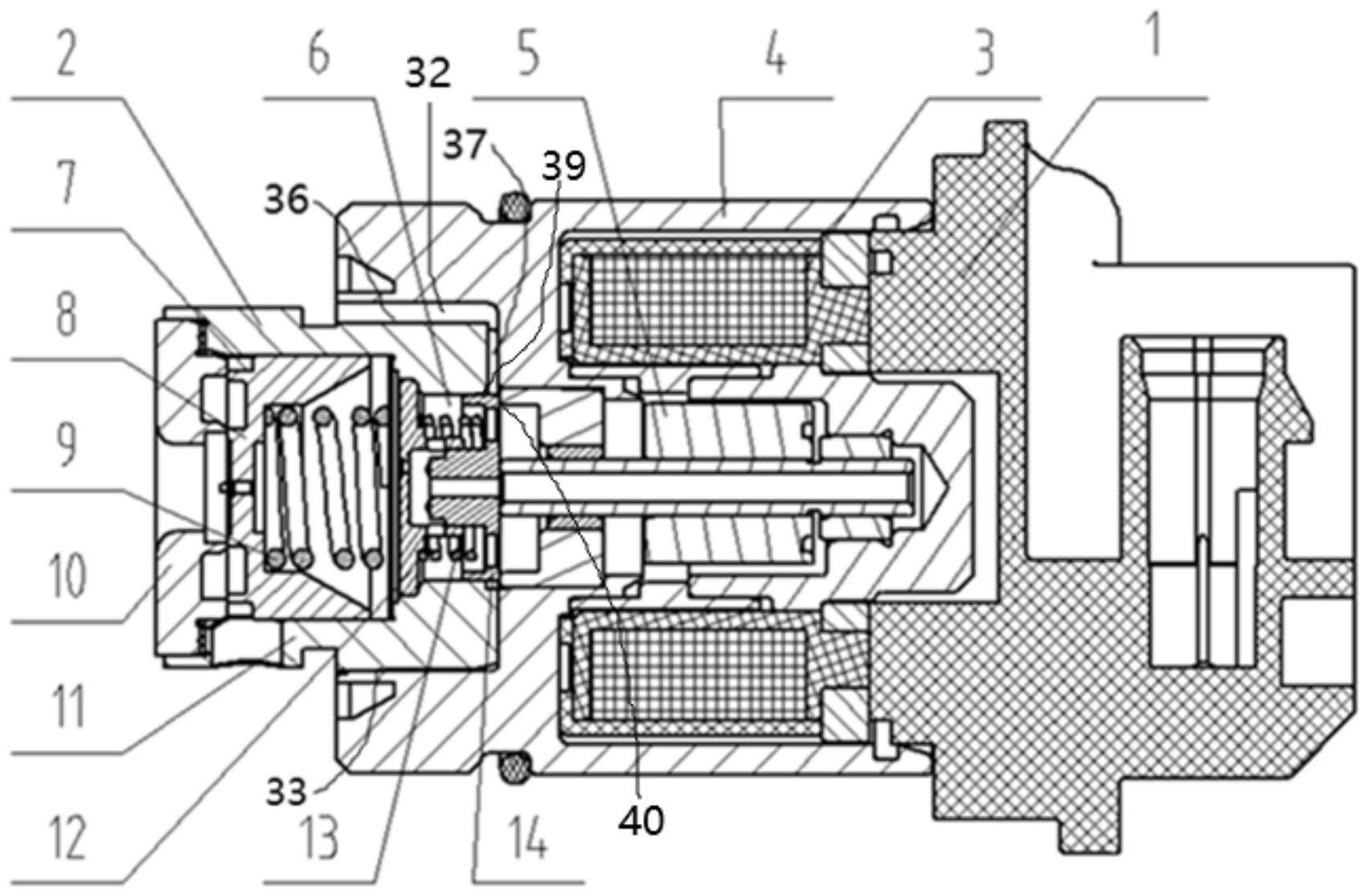 其包括电磁驱动分总成和阀体分总成;电磁驱动分总成包括外壳分总成