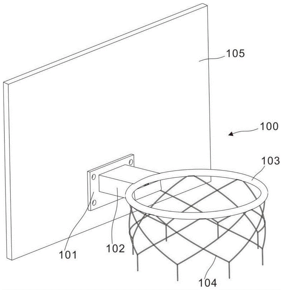 一种便于固定篮网的篮球框