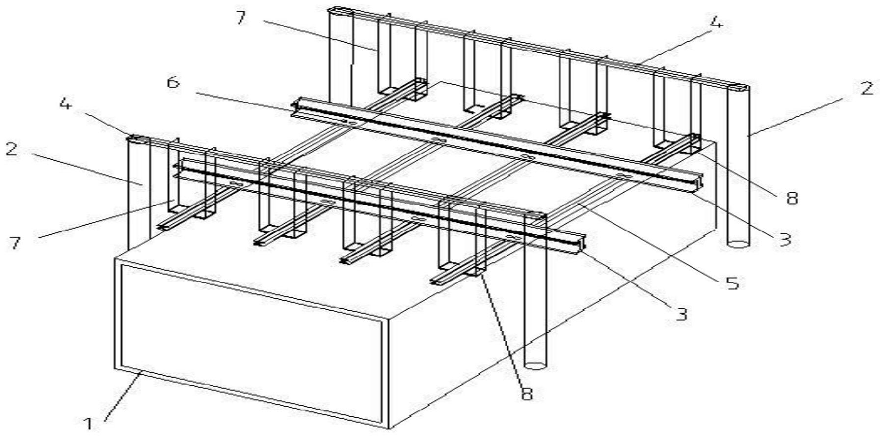 一种悬吊式铁路下穿箱涵顶进的轨道加固方法