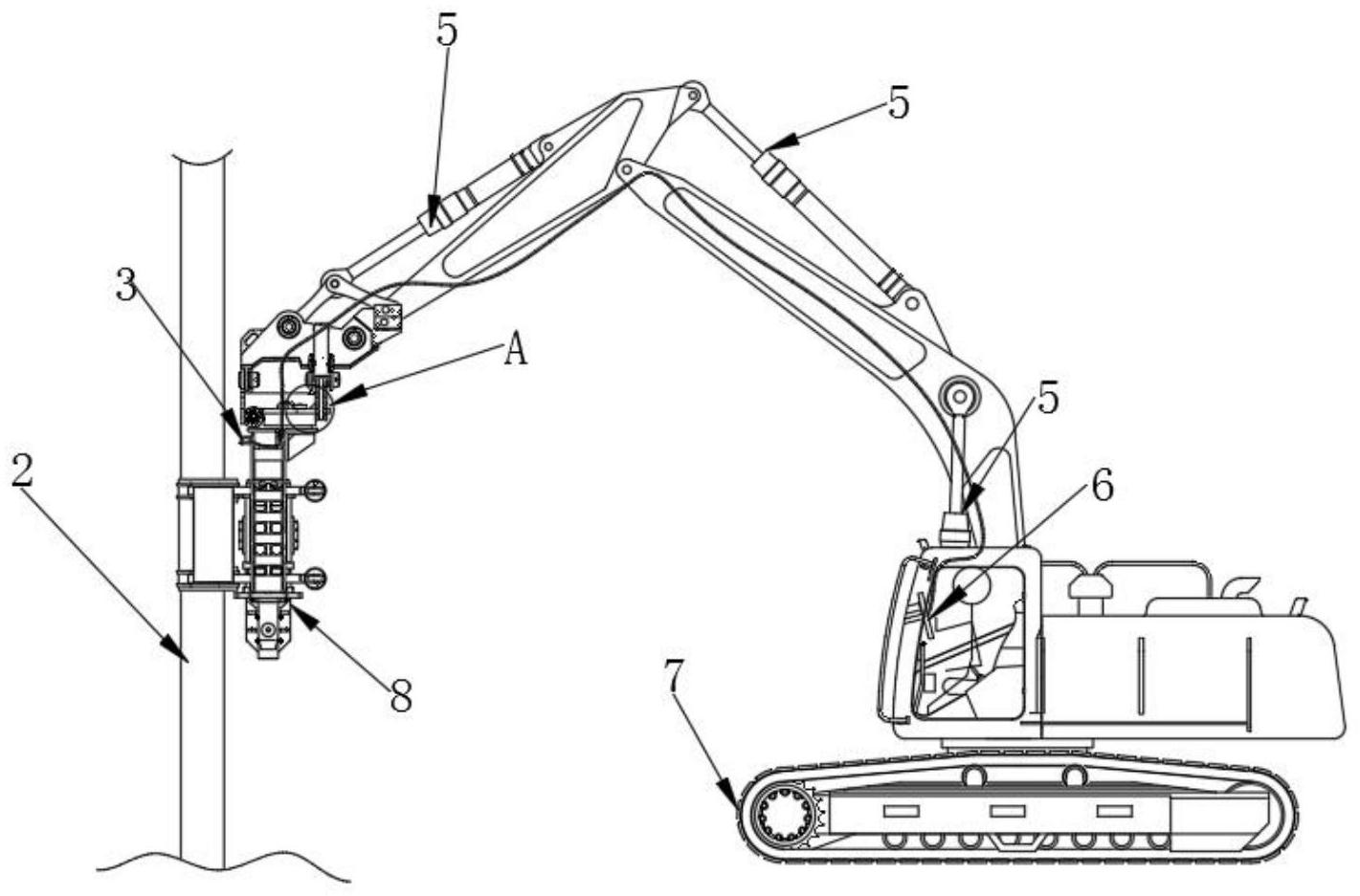 侧夹式打桩机位姿检测控制系统