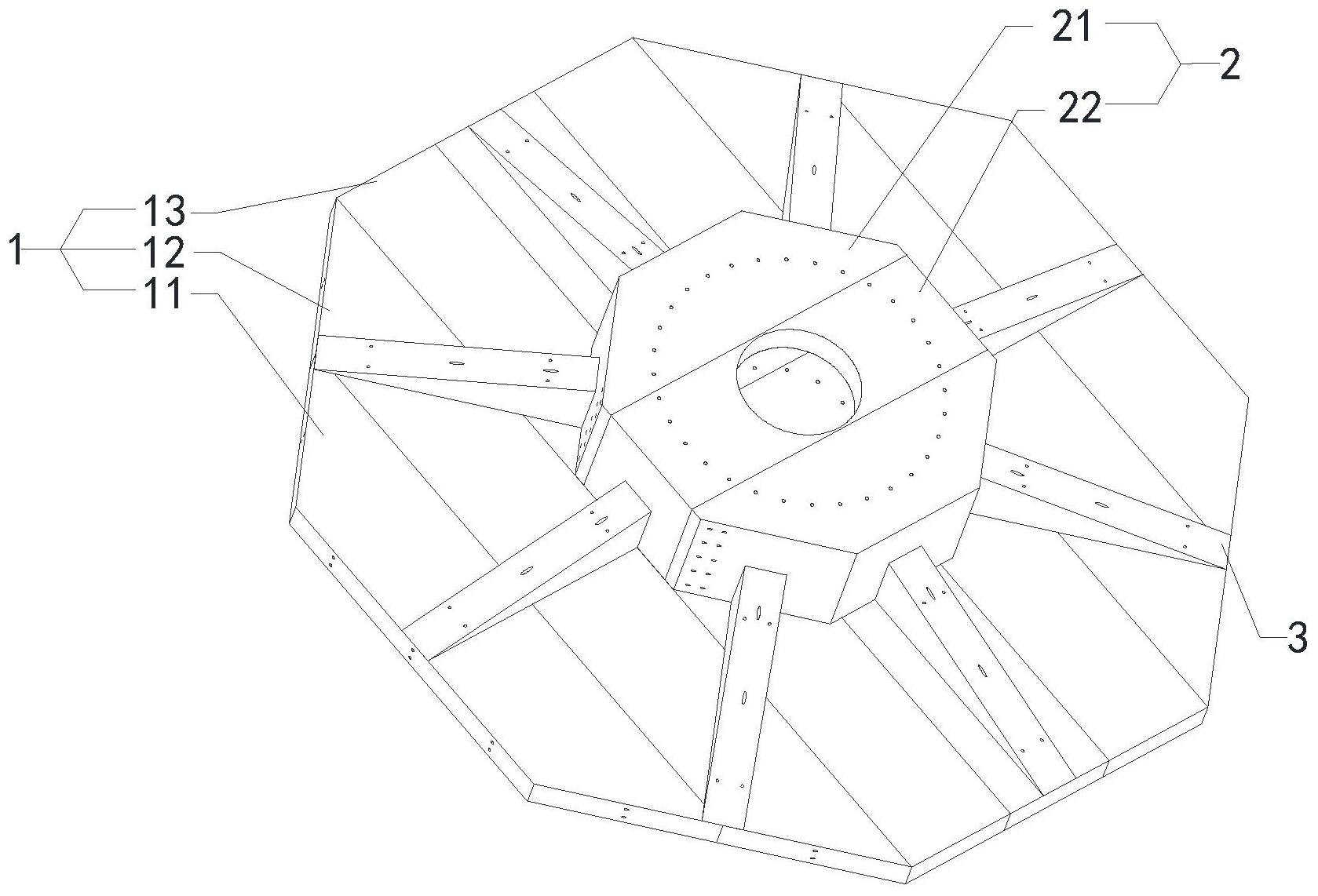 用于陆上风电机组的梁板装配式预应力混凝土基础
