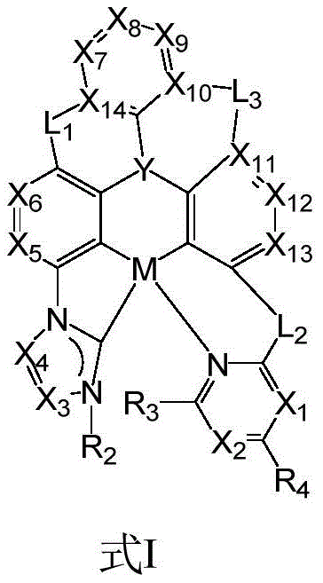 的结构如式i所示:m选自镍(ni),铜(cu),钴(co),锰(mn)或铅(pb)中的一种