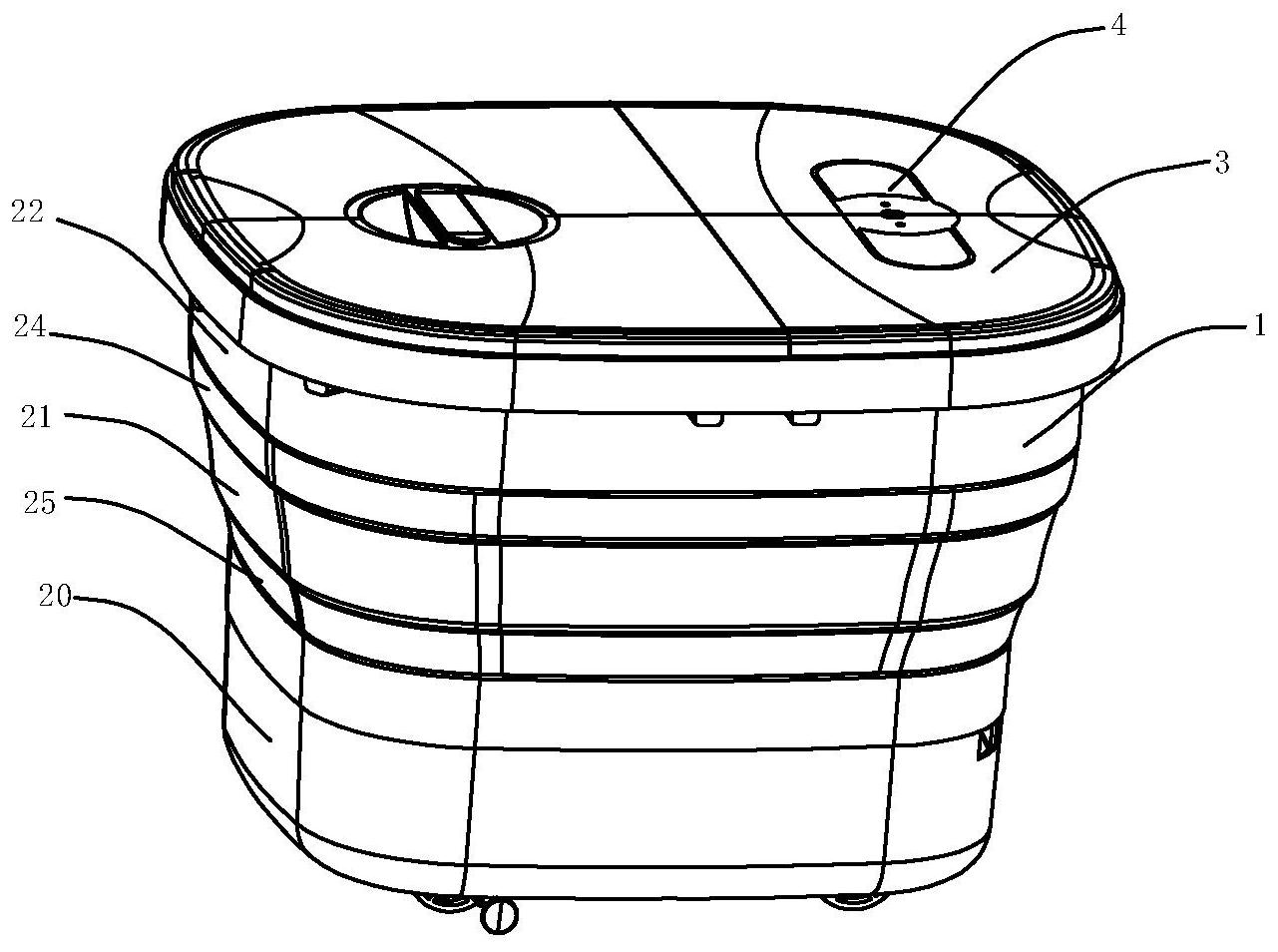 一种可折叠的足浴盆