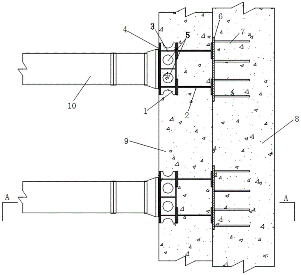 钢支撑兼作钢换撑的节点结构及施工方法