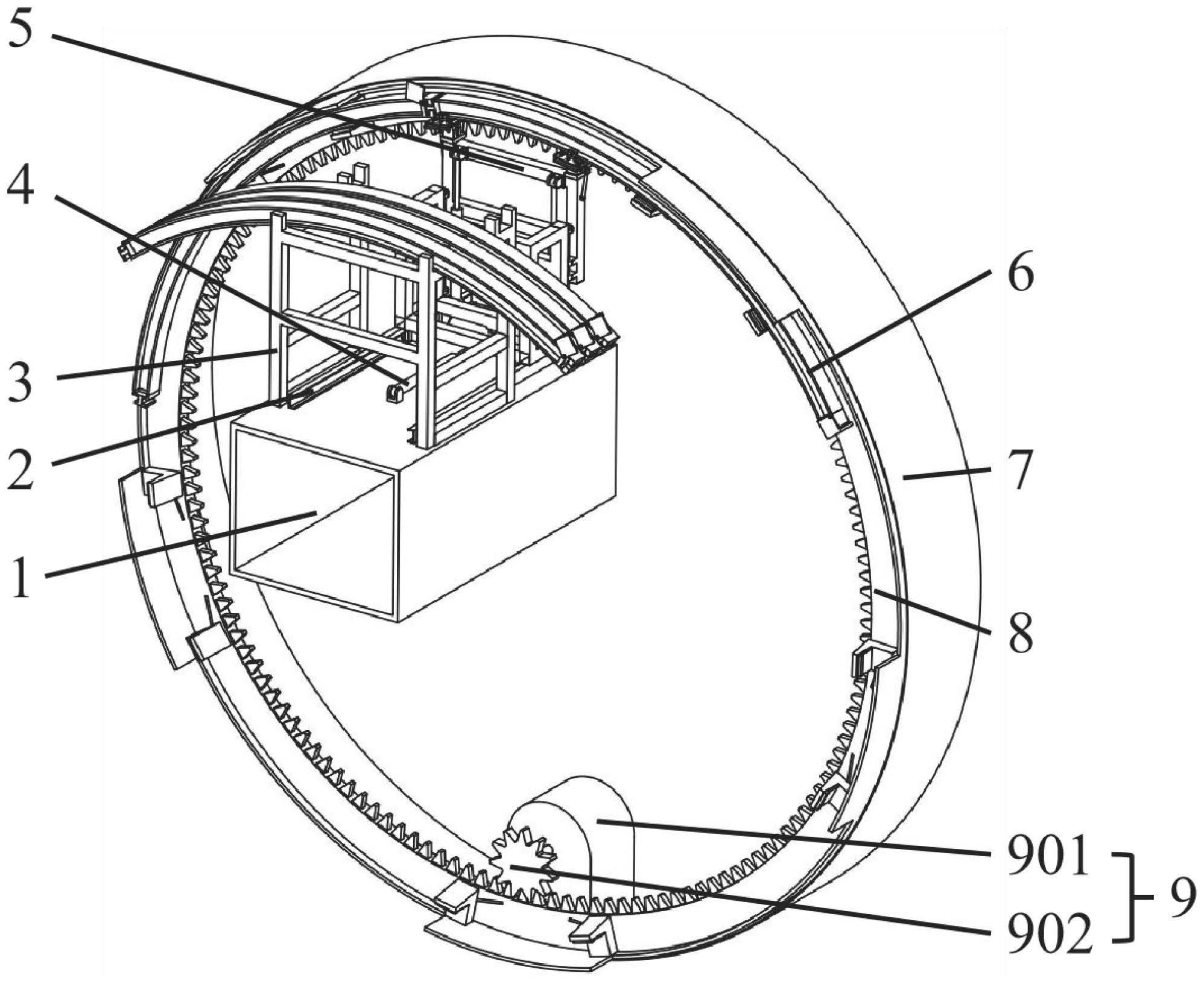 一种新型tbm钢拱架自动拼装作业装置及作业方法