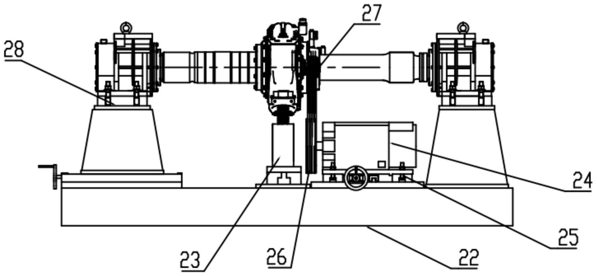 一种列车齿轮箱空载试验台用车轴支撑装置及其试验台