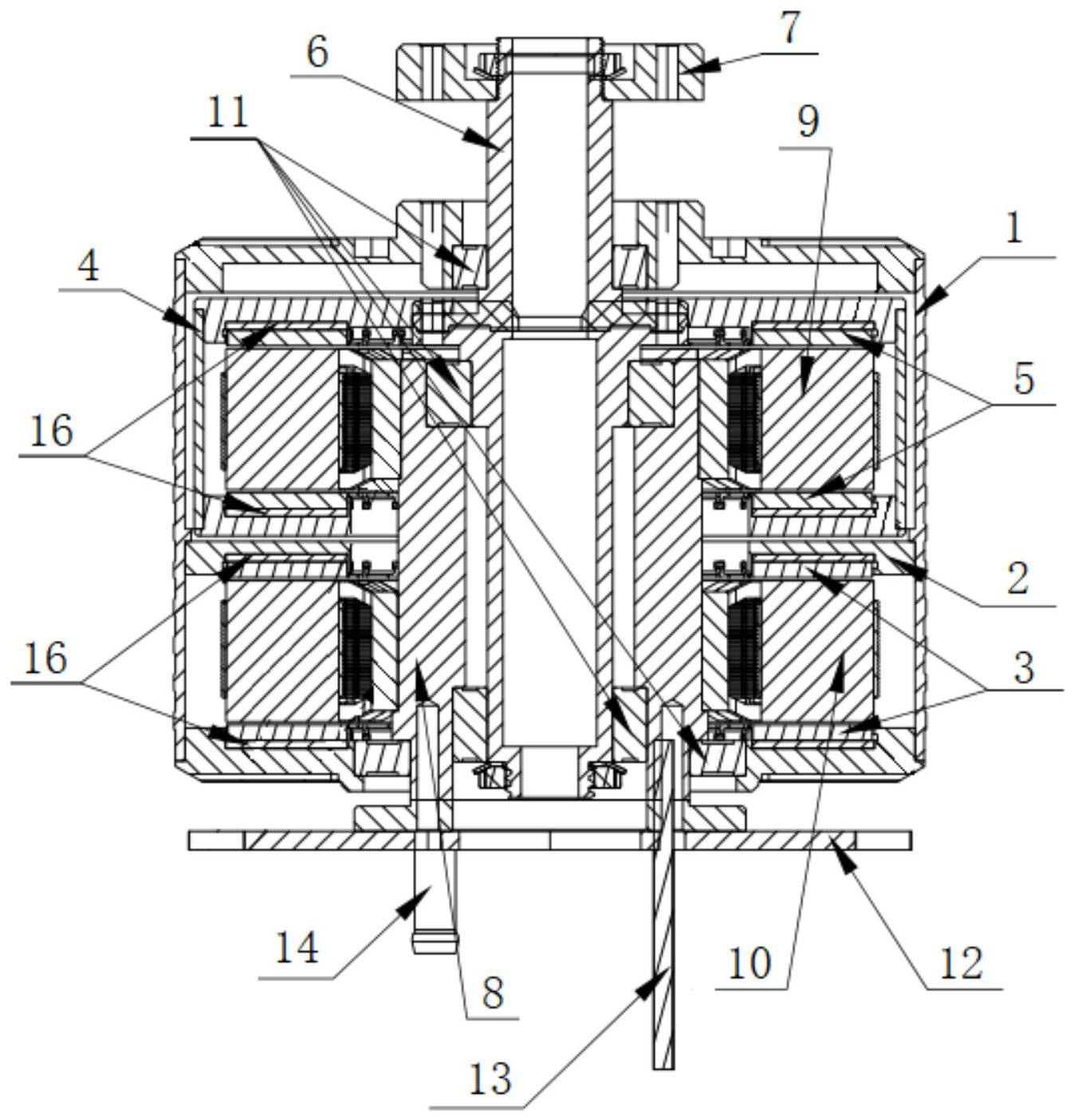 一种电动飞机用共轴反转轴向磁通电机