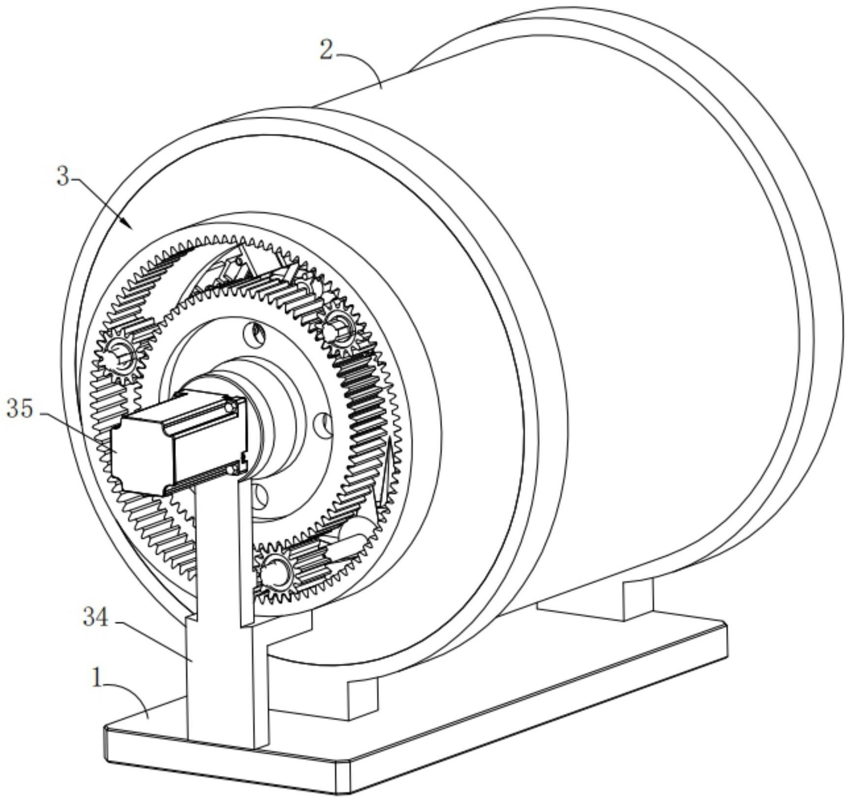 加工桶,行星驱动组件,驱动轴,滑块,弹簧,切割刀,拍打机构和研磨辊
