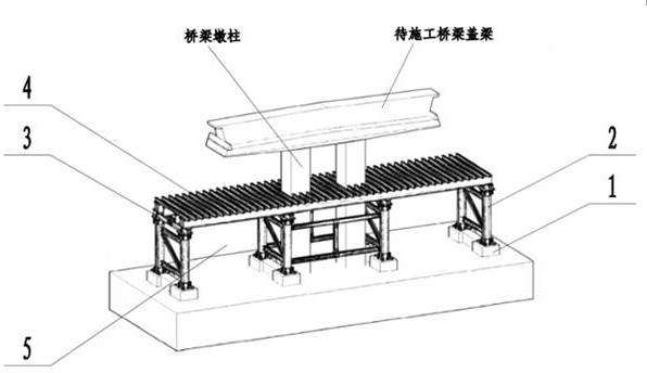 一种桥梁盖梁施工用装配式组合支架平台及其安装方法