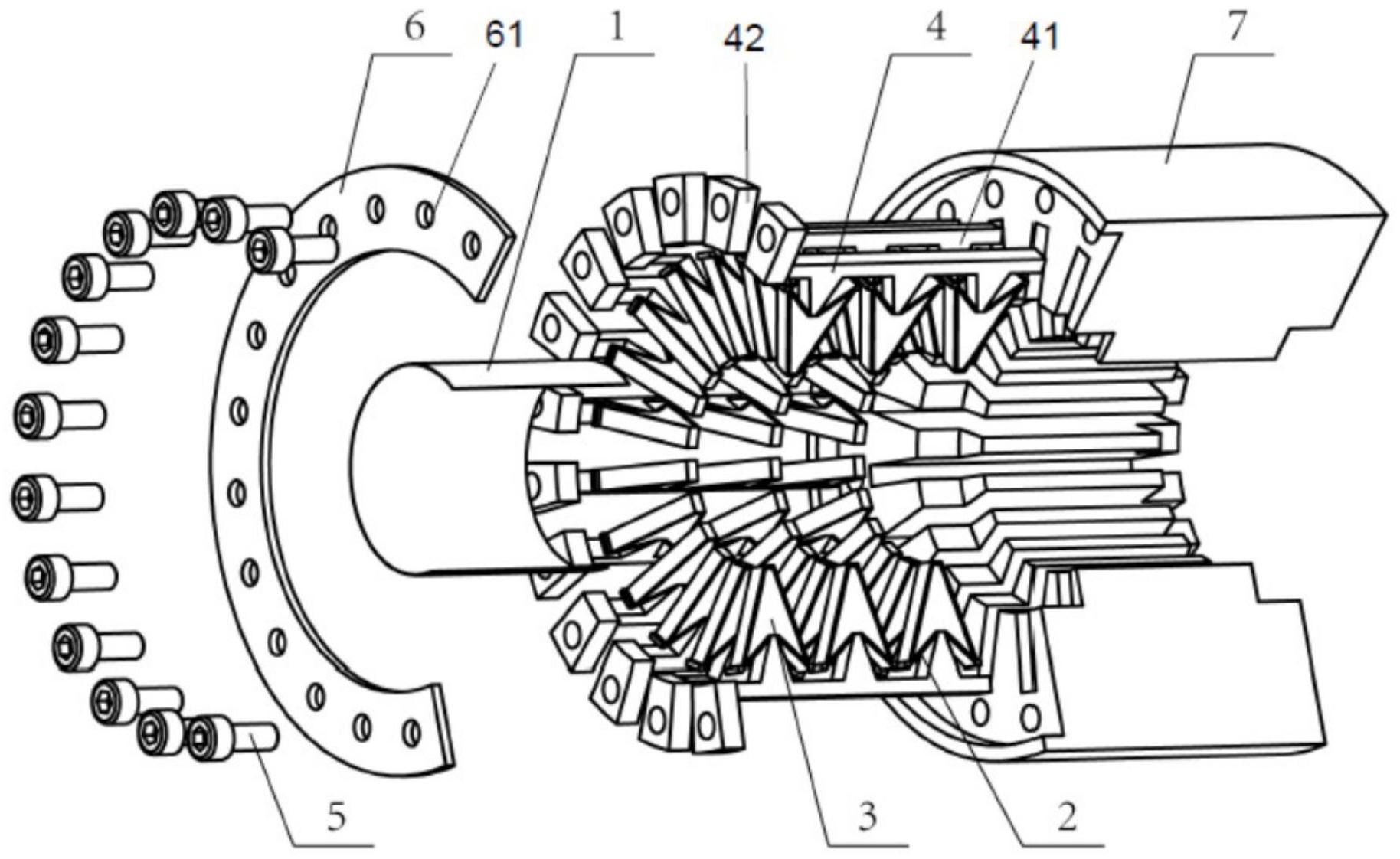一种基于3d打印的双箭头结构的高阻尼性能空气轴承