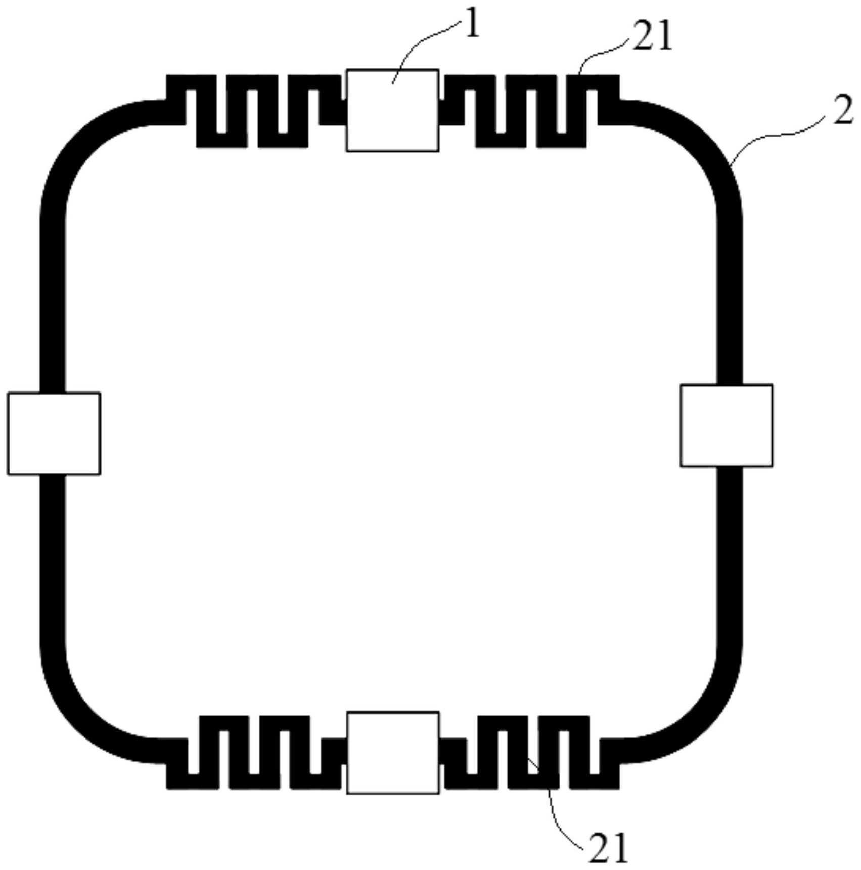 一种具有可拉伸弹性的磁共振射频线圈结构