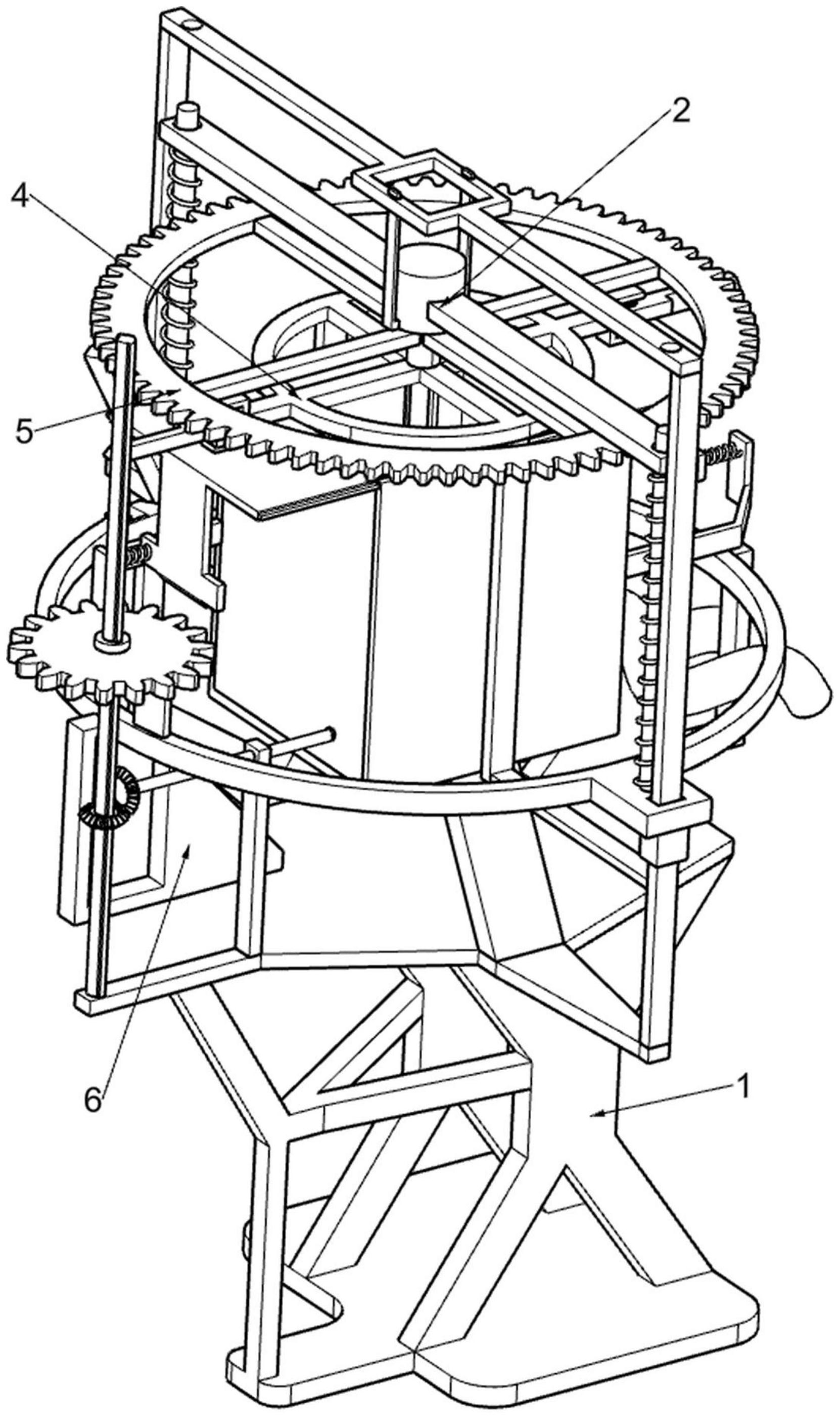 本发明涉及塑粉加工设备领域,尤其涉及一种塑粉生产用搅拌挤出一体机