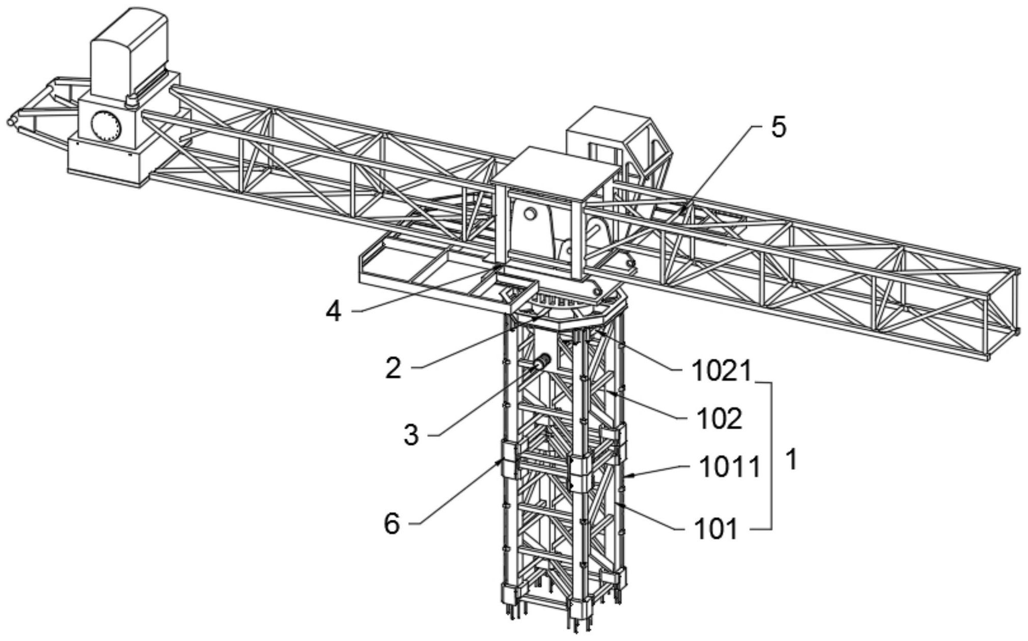 一种建筑桥梁道路施工用钢结构塔吊