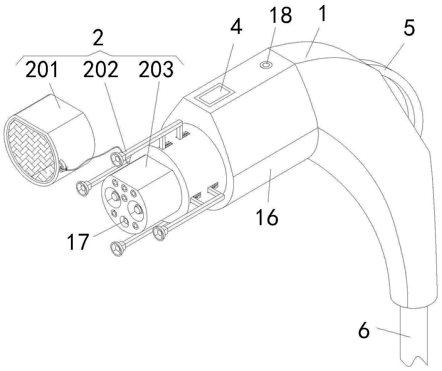 种防线束缠绕的新能源汽车充电桩可调式插头