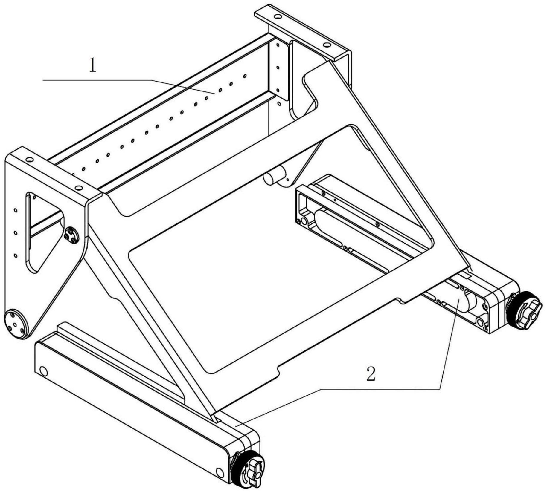 本发明公开了一种多级可调悬挂机构,包括悬挂支架和滑轨导槽架,其中