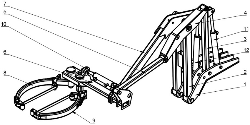 一种无接触环保型垃圾收集车机械臂