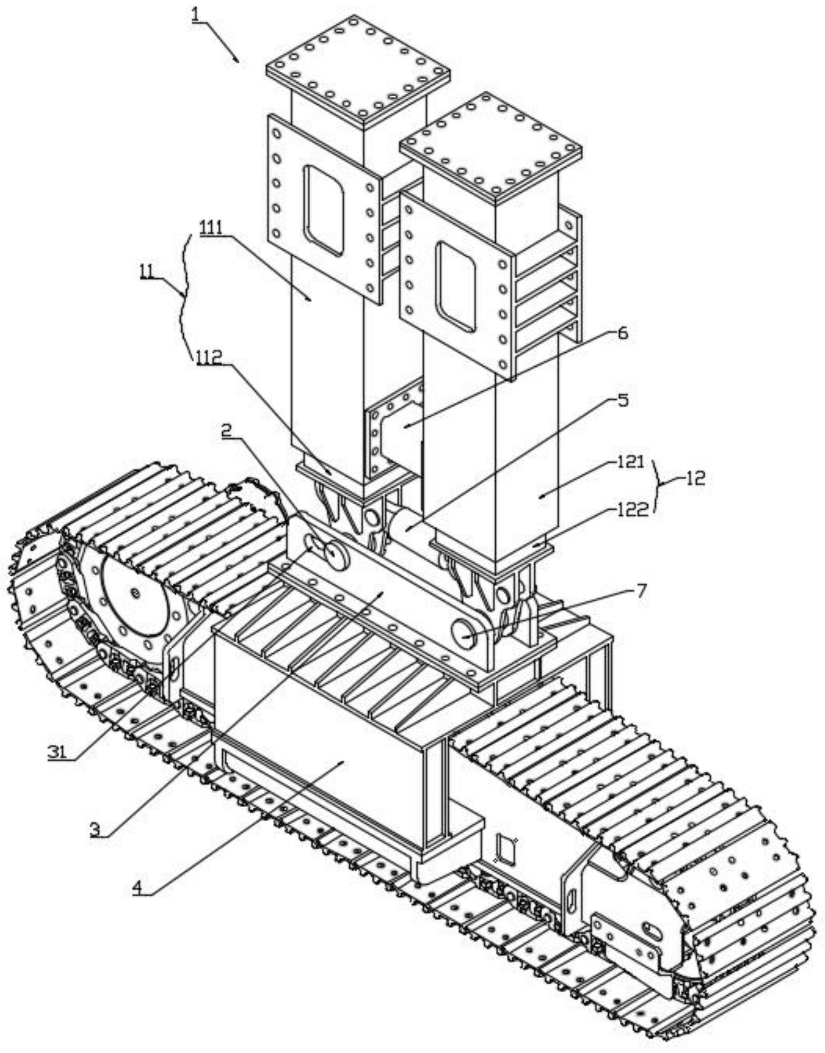 cn113152474a_一种采用双支腿结构的履带行走支腿机构