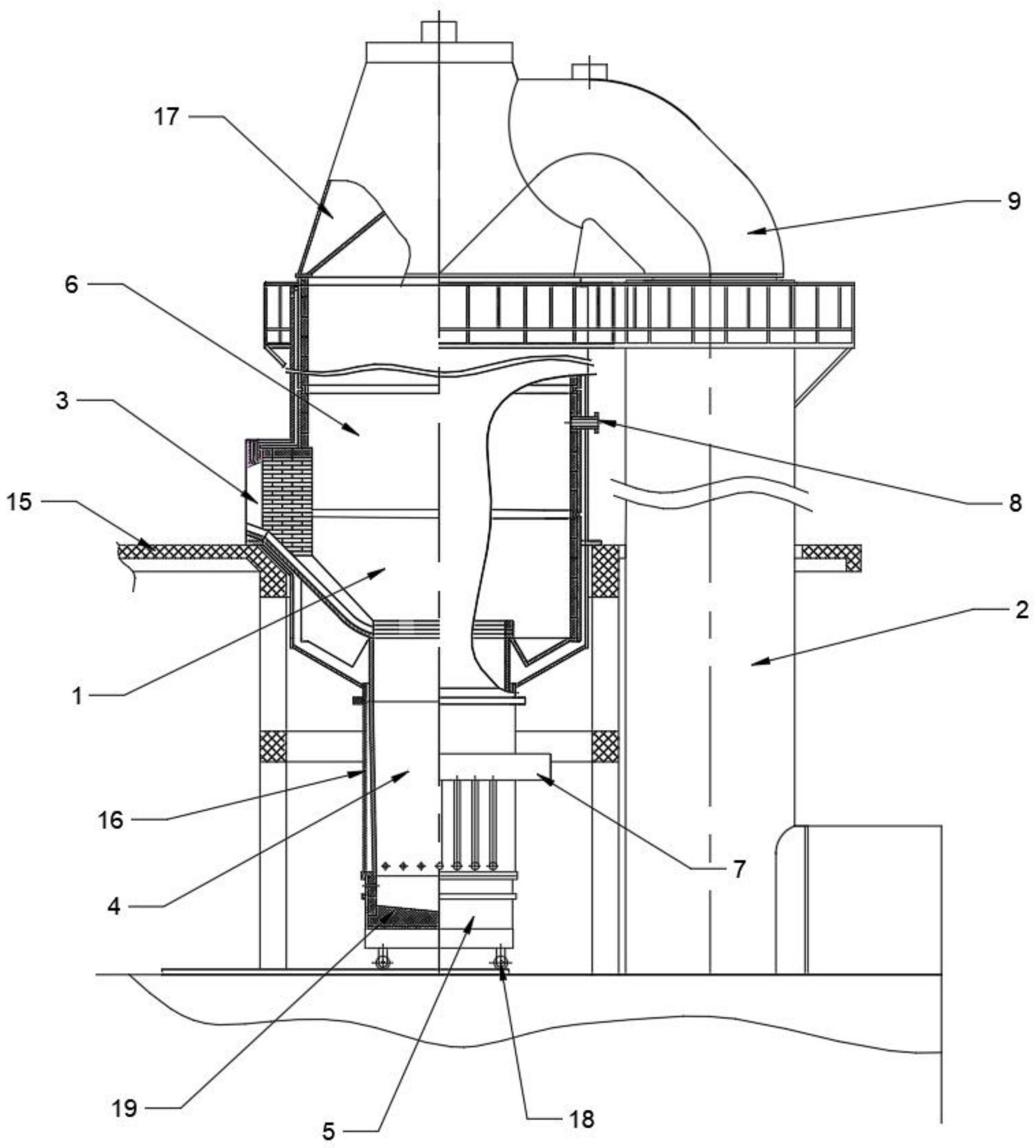 hed富氧侧吹电路板焚烧熔炼炉及焚烧方法