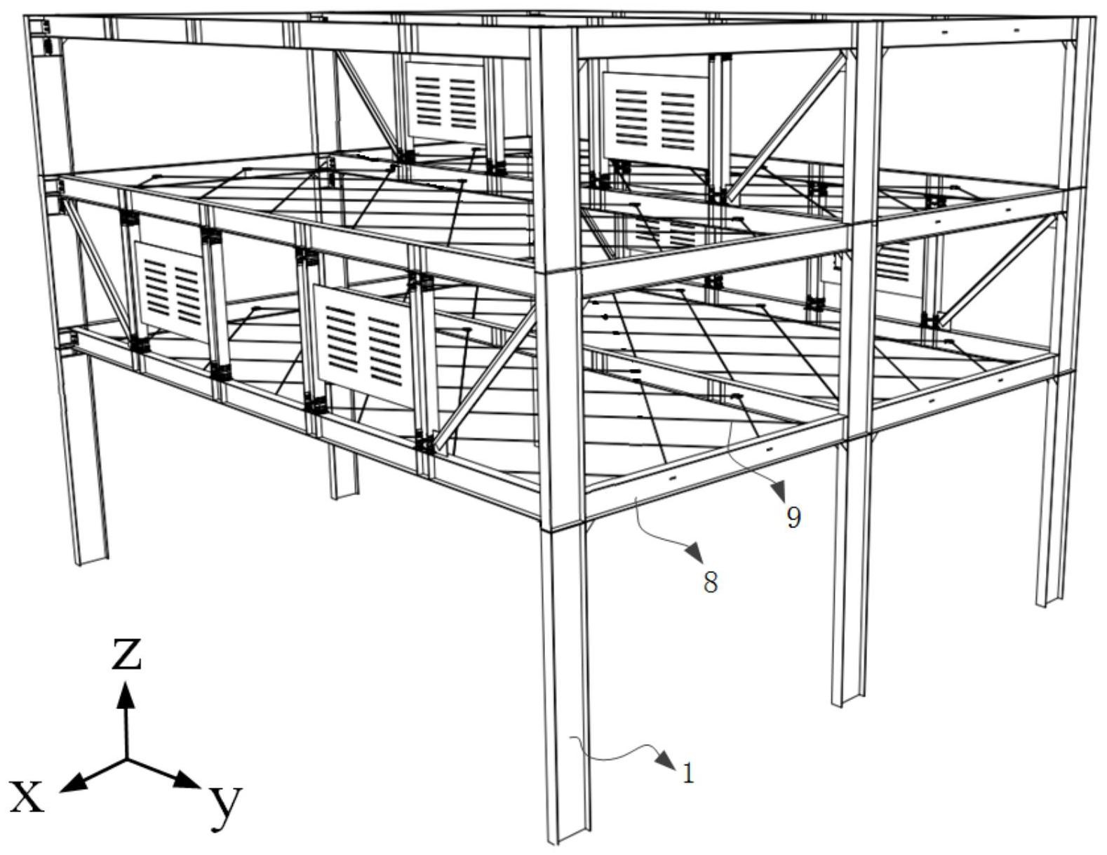 一种分层装配式抗震交错桁架结构及组装方法