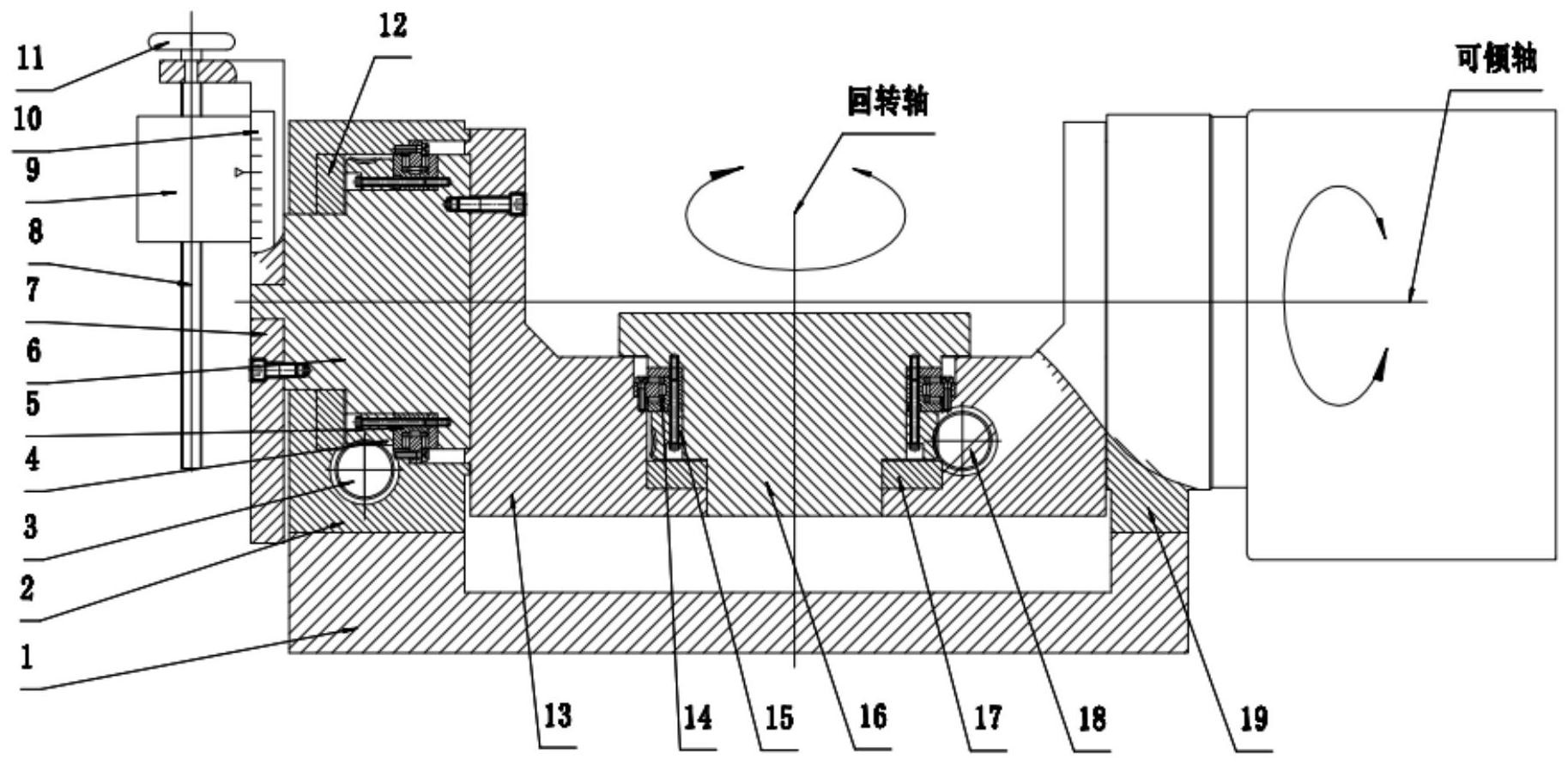 一种两轴摇篮式数控转台