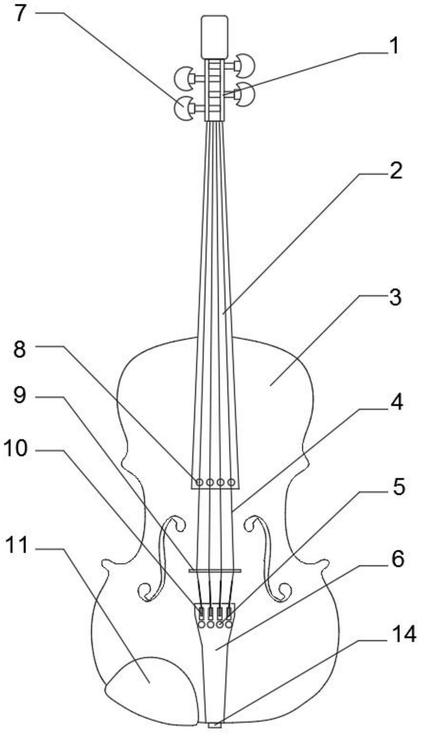 尼塔库小提琴底板结构图片
