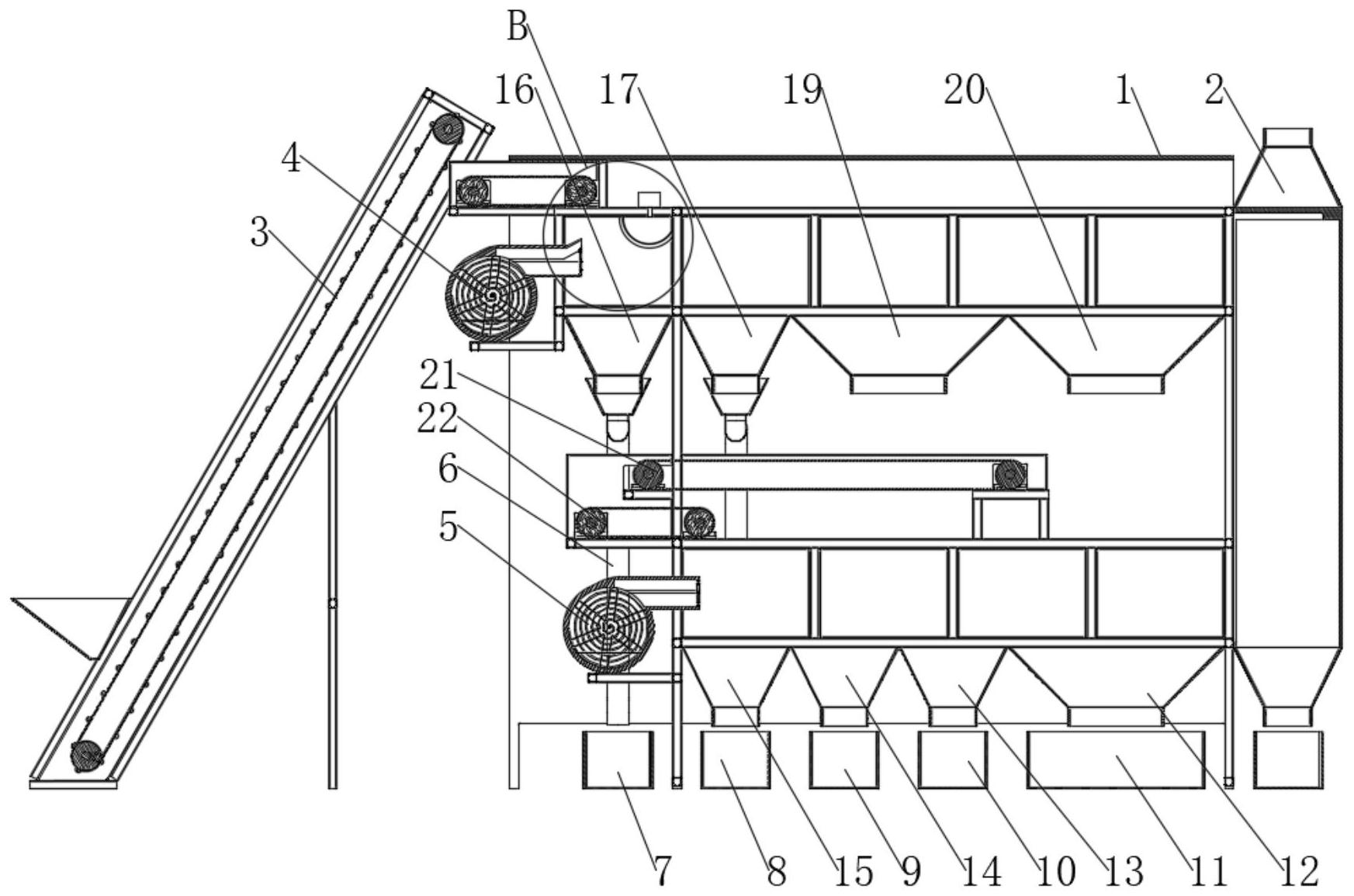基于图像识别技术的组合式茶叶智能风力分选机