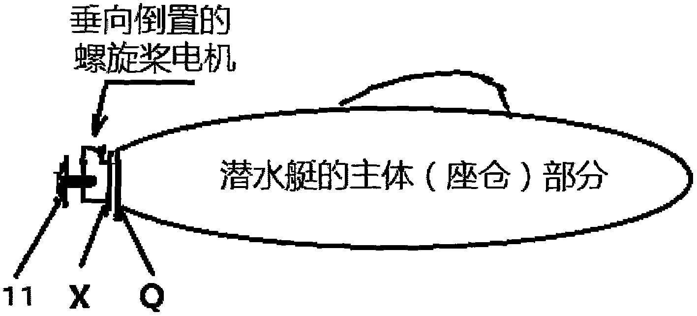 能深潜水无限的潜水艇与螺旋桨推进器在水下装配与衔接的结构