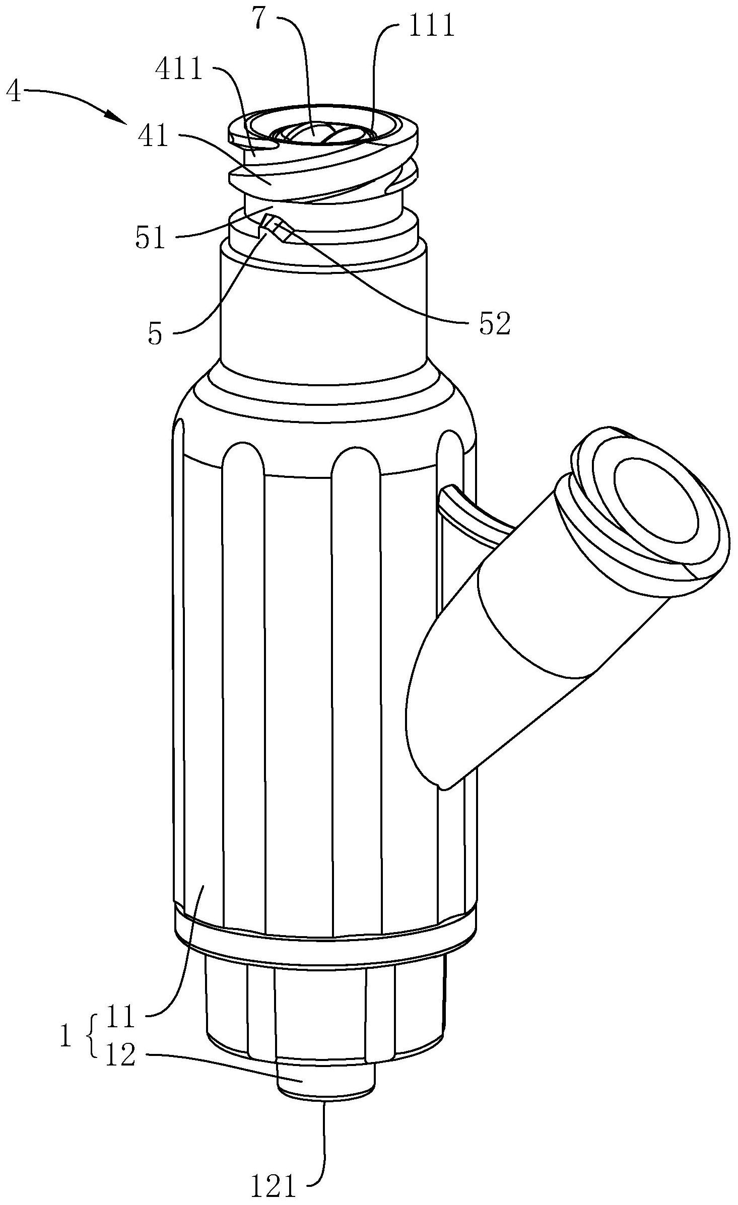 一种带有正压功能的无针加药接头