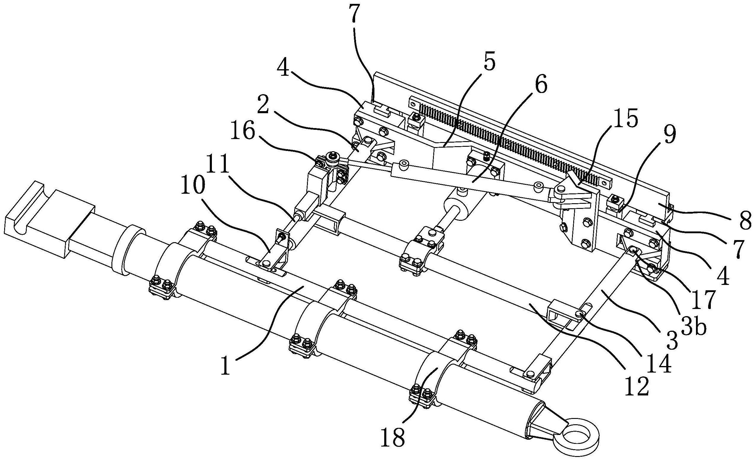 一种飞机牵引杆的对接调整机构