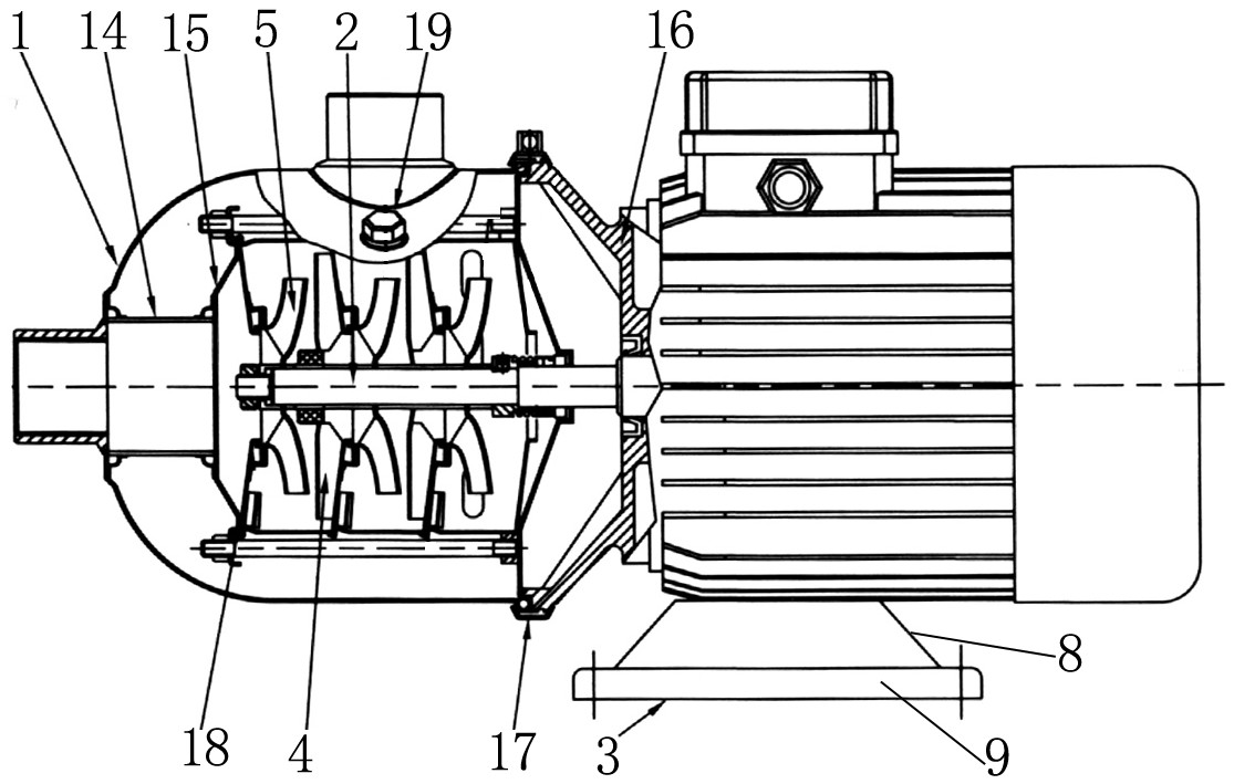 卧式多级离心泵拆解图图片