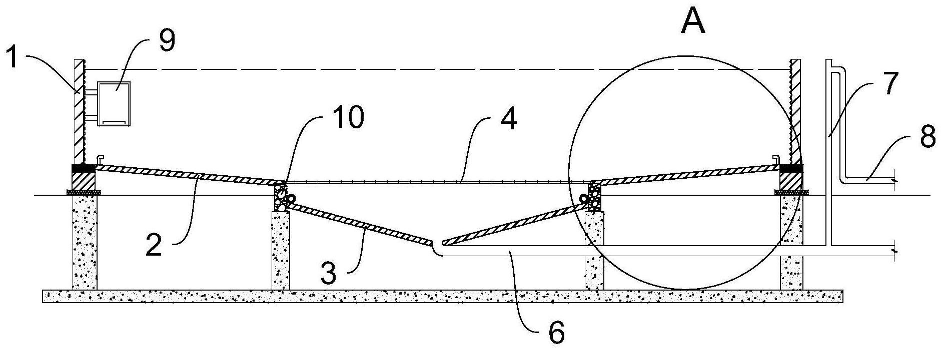 一种新型水产养殖用二级锥体底排污高位池