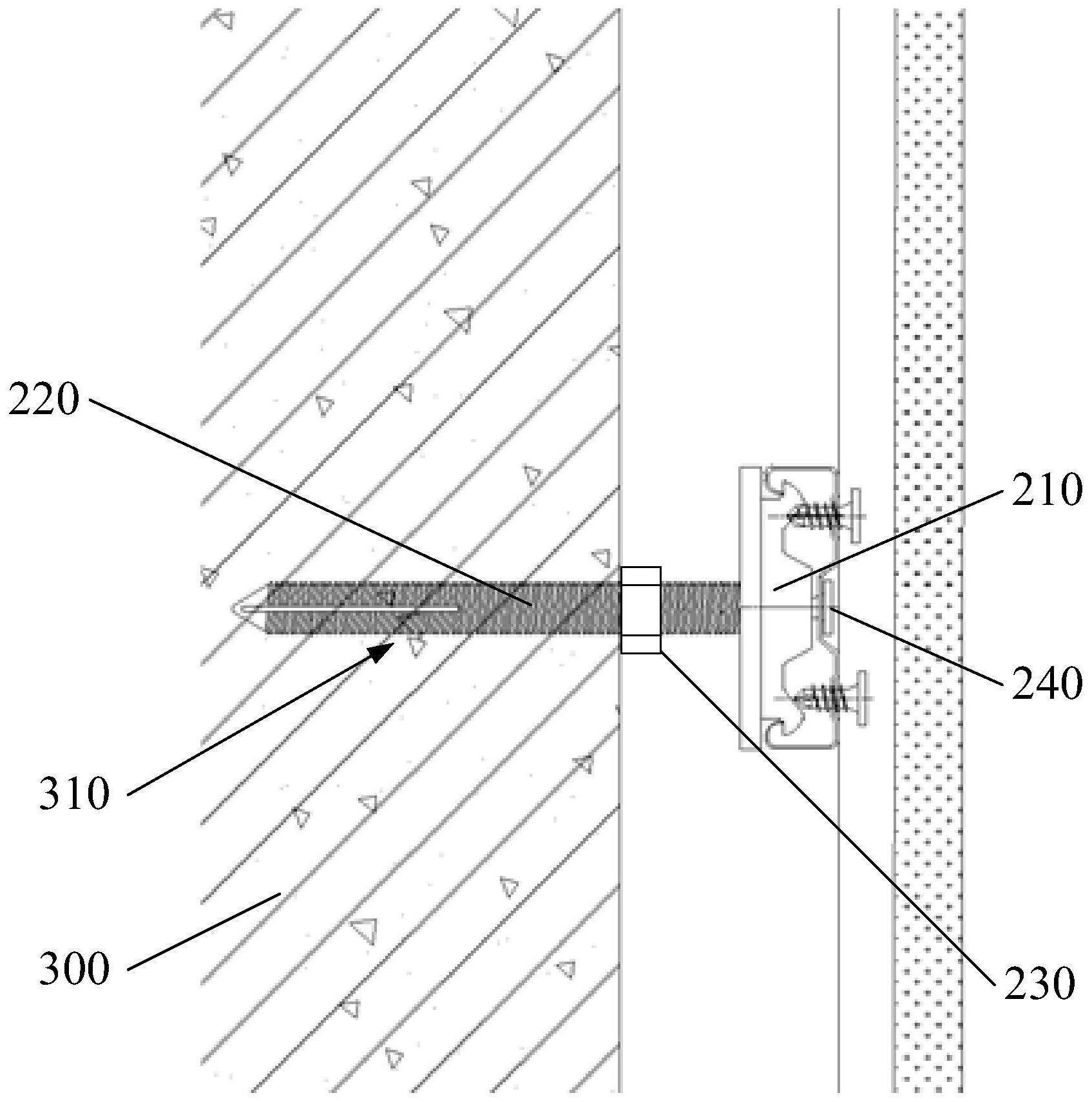 一种调整件龙骨调平支撑龙骨组件和装配式墙体