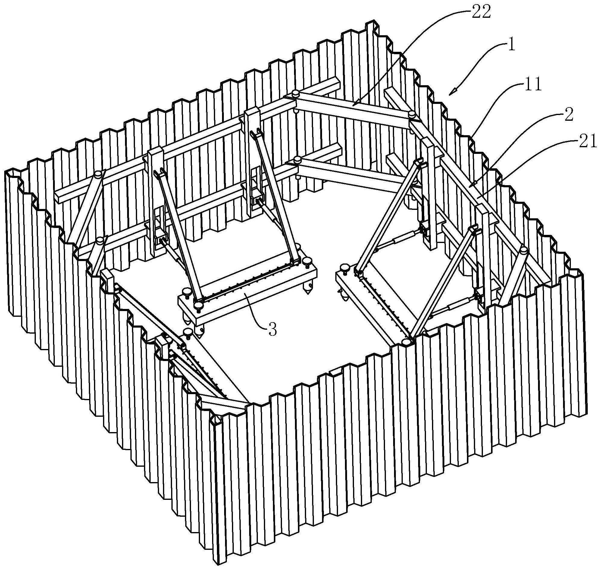一种钢板桩围堰组合结构