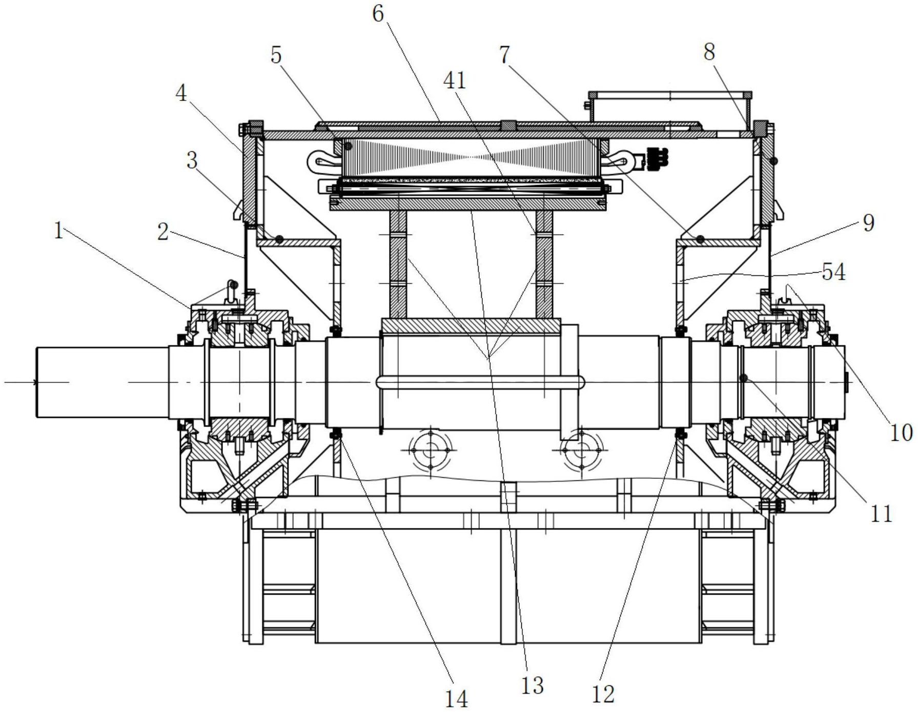 一种采用滑动轴承的大中型永磁电机装配系统和装配工艺